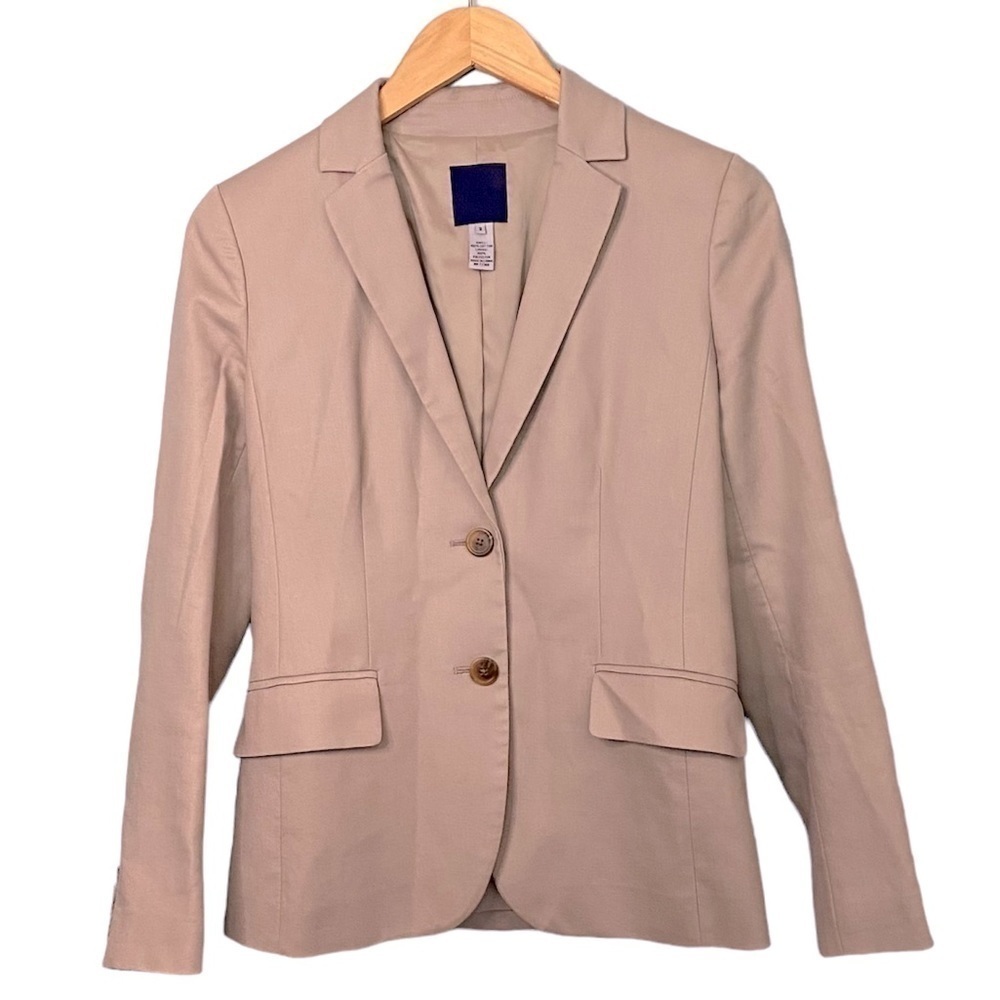 J. Crew Beige Two Button Blazer Size 2